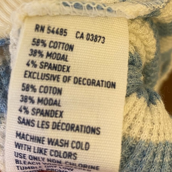 American Eagle Blue and Cream Collared V-Neck Striped Sweater Women’s Size M - Picture 11 of 11